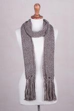 Load image into Gallery viewer, 100% alpaca scarf - Cinnamon Earth | NOVICA
