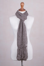 Load image into Gallery viewer, 100% alpaca scarf - Cinnamon Earth | NOVICA
