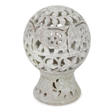 Load image into Gallery viewer, India Hand Carved Soapstone Candle Holder - Elephant Parade | NOVICA
