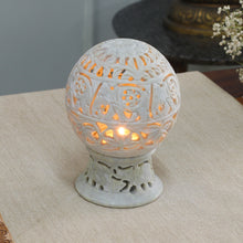 Load image into Gallery viewer, India Hand Carved Soapstone Candle Holder - Elephant Parade | NOVICA

