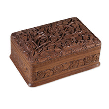 Load image into Gallery viewer, Hand Carved Wood Jewelry Box - Secret Birds | NOVICA

