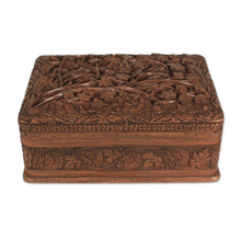 Load image into Gallery viewer, Hand Carved Wood Jewelry Box - Secret Birds | NOVICA
