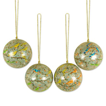 Load image into Gallery viewer, Handmade Papier Mache Multicolor Bird Ornaments (Set of 4) - Holiday Heralds | NOVICA
