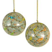 Load image into Gallery viewer, Handmade Papier Mache Multicolor Bird Ornaments (Set of 4) - Holiday Heralds | NOVICA
