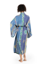 Load image into Gallery viewer, Women's Hand Made Batik Robe - Blue Baliku | NOVICA
