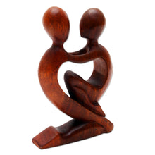 Load image into Gallery viewer, Original Romantic Wood Sculpture - True Love | NOVICA
