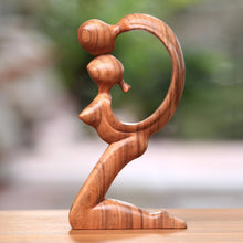 Load image into Gallery viewer, Romantic Wood Sculpture - So in Love | NOVICA
