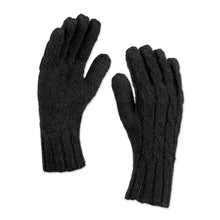 Load image into Gallery viewer, Alpaca Wool Gloves from Peru - Lush Grey | NOVICA

