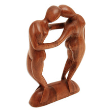 Load image into Gallery viewer, Wood sculpture - Couple in Love | NOVICA
