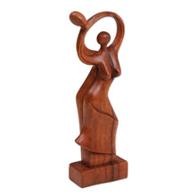 Load image into Gallery viewer, Fair Trade Romantic Wood Sculpture - Dancing Couple | NOVICA
