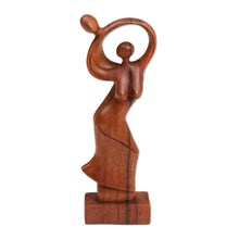 Load image into Gallery viewer, Fair Trade Romantic Wood Sculpture - Dancing Couple | NOVICA
