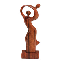 Load image into Gallery viewer, Fair Trade Romantic Wood Sculpture - Dancing Couple | NOVICA
