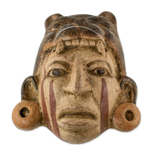 Load image into Gallery viewer, Fair Trade Central American Ceramic Mask - Maya Jaguar Priest | NOVICA
