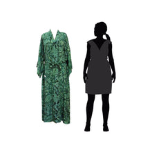 Load image into Gallery viewer, Women's Hand Made Batik Patterned Robe - Green Destiny | NOVICA
