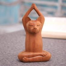 Load image into Gallery viewer, Toward the Sky Brown Yoga Cat
