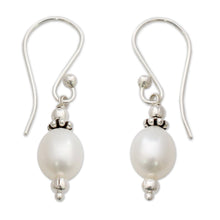 Load image into Gallery viewer, Cultured pearl dangle earrings - Sweet Destiny | NOVICA
