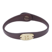 Load image into Gallery viewer, Handmade Leather Wristband Bracelet - Formed by Love | NOVICA
