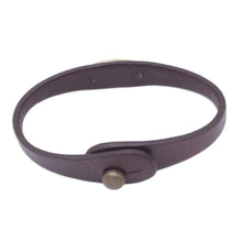 Load image into Gallery viewer, Handmade Leather Wristband Bracelet - Formed by Love | NOVICA

