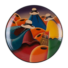 Load image into Gallery viewer, Ceramic plate - Women with Baskets | NOVICA
