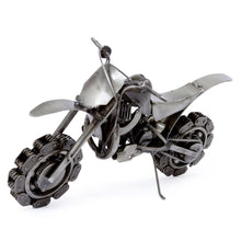 Load image into Gallery viewer, Collectible Recycled Metal Motorcycle Sculpture - Rustic Motorcross Bike | NOVICA
