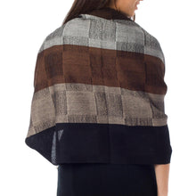 Load image into Gallery viewer, Handcrafted Women's Alpaca Wool Shawl - Andean Cocoa | NOVICA

