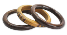 Load image into Gallery viewer, Artisan Crafted Wood Bangle Bracelets (Set of 3) - Forest Goddess | NOVICA
