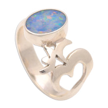 Load image into Gallery viewer, Unique Opal and Sterling Silver Ring - Hindu Meditation | NOVICA
