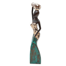 Load image into Gallery viewer, Wood sculpture - Fetching Water II | NOVICA
