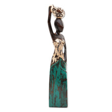 Load image into Gallery viewer, Wood sculpture - Fetching Water II | NOVICA
