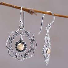 Load image into Gallery viewer, Sterling Silver and 18k Gold Accent Earrings - Delightful Denpasar | NOVICA
