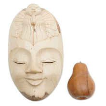 Load image into Gallery viewer, Unique Buddha Wood Mask - Face of Piety | NOVICA
