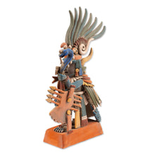 Load image into Gallery viewer, Mexican Aztec War God Archaeological Ceramic Sculpture - Huitzilopochtli | NOVICA
