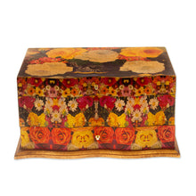 Load image into Gallery viewer, Handcrafted Floral Decoupage Jewelry Box - Bright Bouquet | NOVICA
