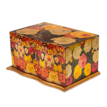 Load image into Gallery viewer, Handcrafted Floral Decoupage Jewelry Box - Bright Bouquet | NOVICA
