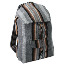 Load image into Gallery viewer, Alpaca blend backpack - Winter Skies | NOVICA
