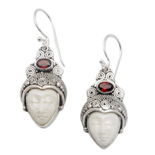 Load image into Gallery viewer, Sterling Silver and Garnet Dangle Earrings - Royal Romance | NOVICA
