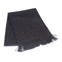 Load image into Gallery viewer, 100% Alpaca Wool Solid Throw - Cozy Dark Gray | NOVICA
