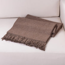 Load image into Gallery viewer, 100% alpaca throw - Cozy Brown | NOVICA
