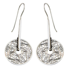 Load image into Gallery viewer, Hand Crafted Sterling Silver Drop Earrings - Cosmic Garden | NOVICA
