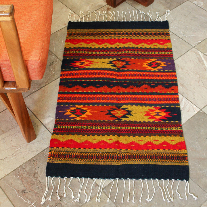 Zapotec wool rug (2x3.5) - Sierra Meadows | NOVICA