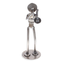Load image into Gallery viewer, Auto part sculpture - Rustic Jazz Trombone | NOVICA
