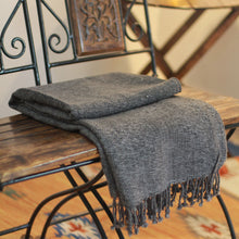 Load image into Gallery viewer, Handmade Solid Throw Blanket - Grey Dove | NOVICA
