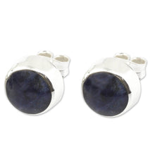 Load image into Gallery viewer, Sodalite stud earrings - Sweet Spot | NOVICA
