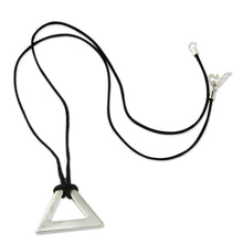 Load image into Gallery viewer, Men&#39;s Sterling Silver Triangle Necklace - Perfect Triangle | NOVICA
