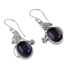 Load image into Gallery viewer, Amethyst dangle earrings - Impassioned Plum | NOVICA
