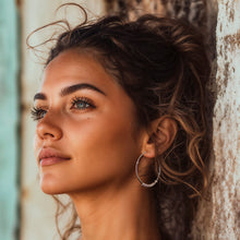 Load image into Gallery viewer, Sterling Silver Hoop Earrings - Spellbound | NOVICA
