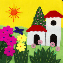 Load image into Gallery viewer, Andean Folk Art Cotton Applique Cosmetic Case - Sunny Afternoon | NOVICA
