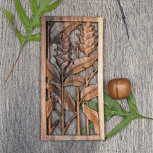 Load image into Gallery viewer, Floral Balinese Relief Panel Hand Carved Wall Sculpture - Balinese Heliconia | NOVICA
