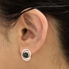 Load image into Gallery viewer, Handmade Sterling Silver Chrysocolla Earrings - Cuzco Aura | NOVICA
