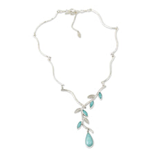 Load image into Gallery viewer, Amazonite on Sterling Silver Necklace Peruvian Jewelry - Blue Dew | NOVICA
